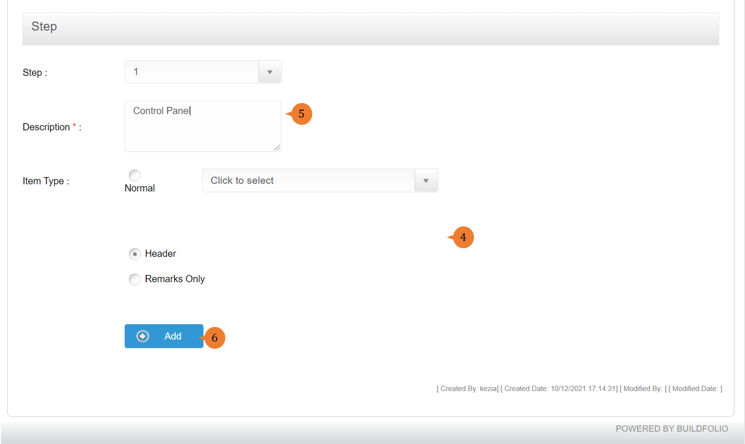 steps 4 to 6 to add checklist