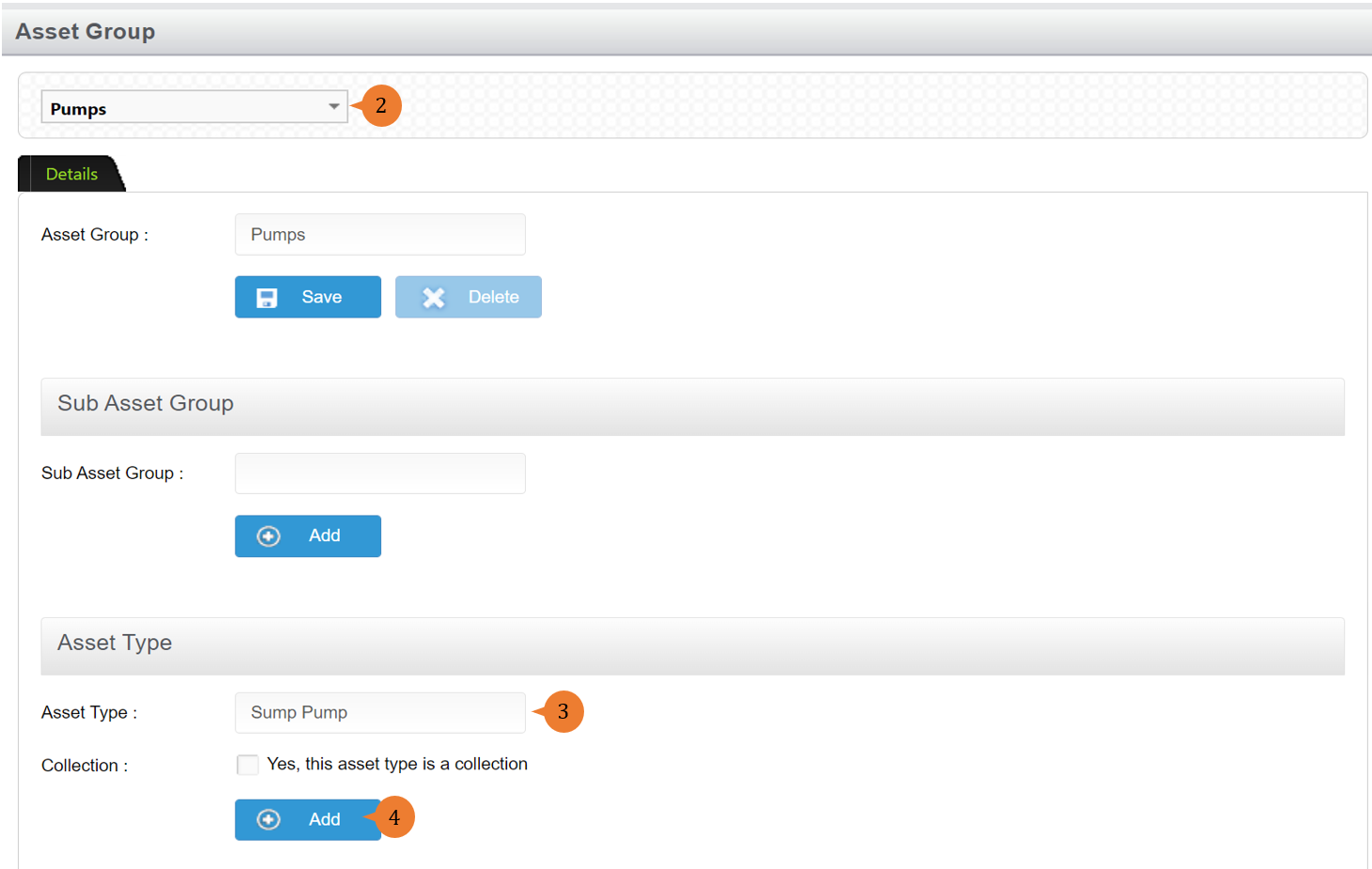 steps 2 to 4 to add assets type