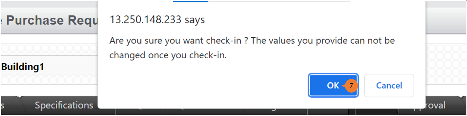steps 7 to checkin inventory