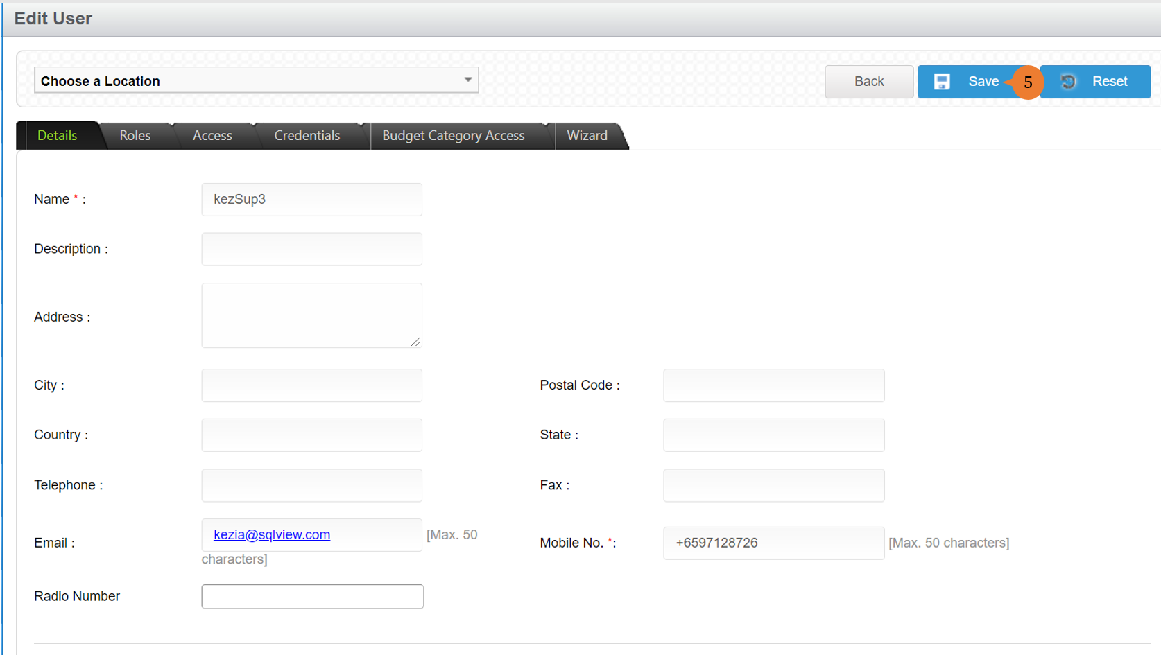 steps 5 to manage user